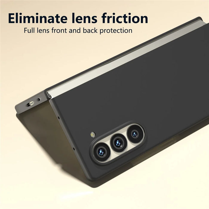 For Samsung Galaxy Z Fold6 5G PC Case Skin-touch Anti-scratch Folding Phone Cover - Black - 4