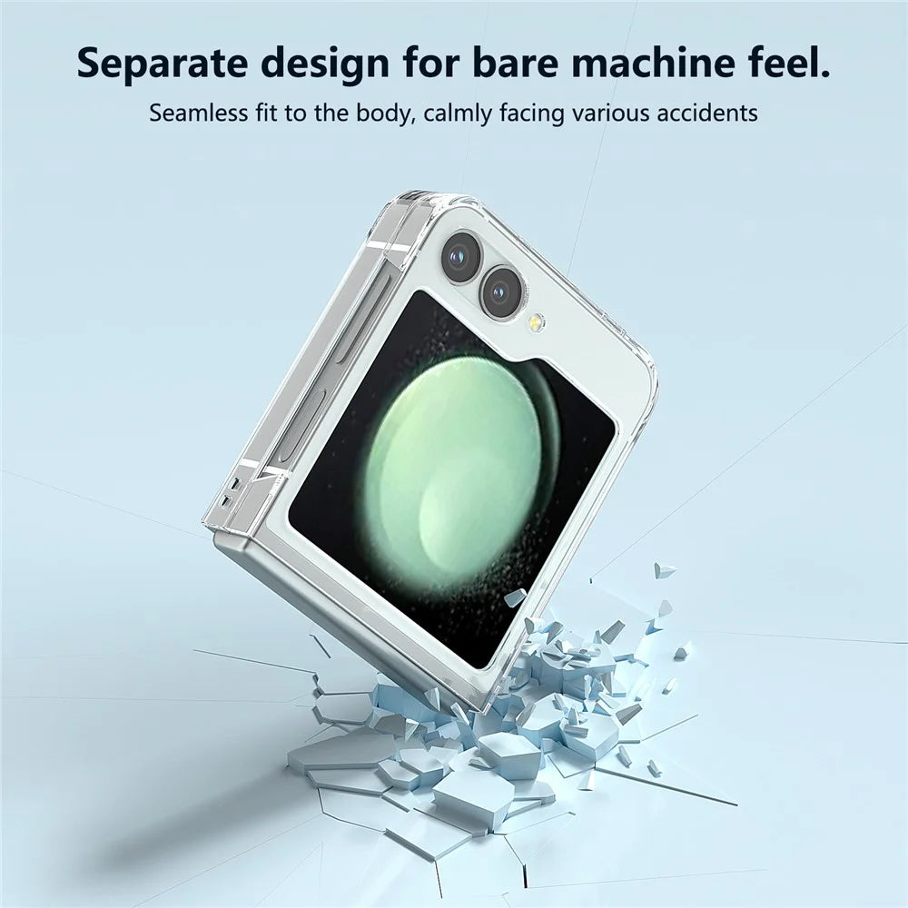 For Samsung Galaxy Z Flip7 FE 5G / Z Flip6 5G Case Transparent Hard PC Protective Phone Cover - 5