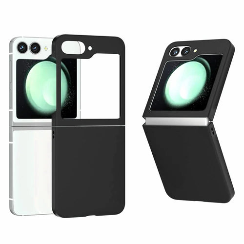 For Samsung Galaxy Z Flip7 FE 5G / Z Flip6 5G Case Skin-feel Hard PC Protective Phone Cover - Black - 1