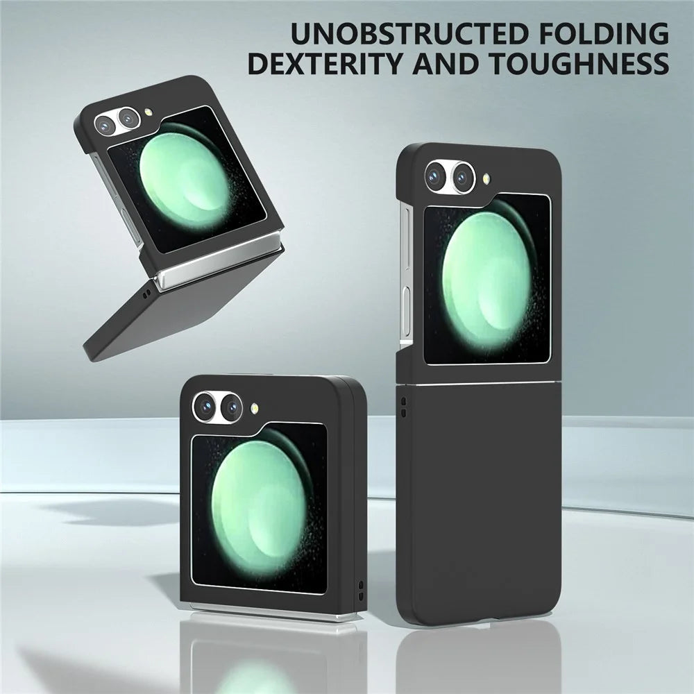 For Samsung Galaxy Z Flip7 FE 5G / Z Flip6 5G Case Skin-feel Hard PC Protective Phone Cover - Black - 2