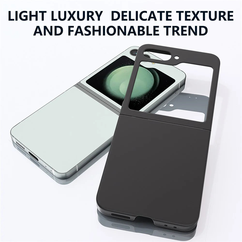 For Samsung Galaxy Z Flip7 FE 5G / Z Flip6 5G Case Skin-feel Hard PC Protective Phone Cover - Black - 5