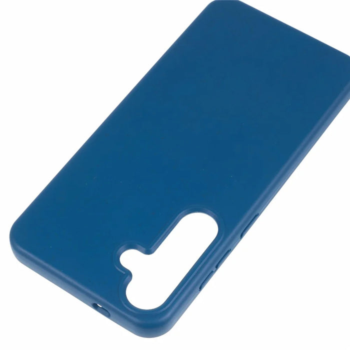 For Samsung Galaxy S24 Case Biodegradable Wheat Straw+TPU Eco-friendly Back Phone Cover - Blue - 6