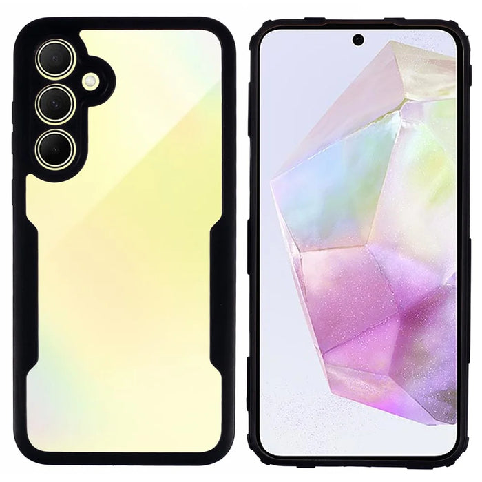 For Samsung Galaxy A35 5G Case Full Protection Acrylic + TPU Phone Shell, Black - 1