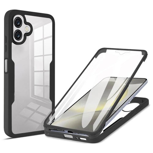 For Samsung Galaxy A05 4G Protective Case Acrylic+TPU Clear Phone Cover with PET Screen Protector - 1