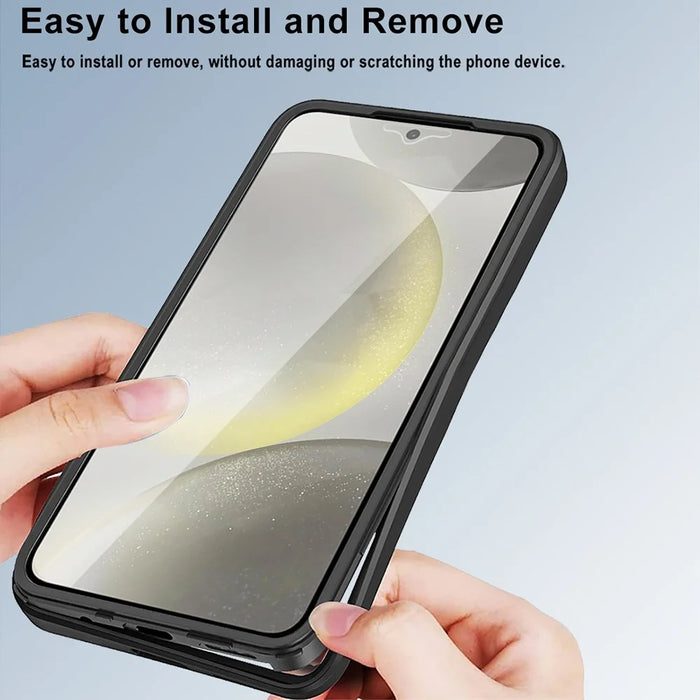 For Samsung Galaxy A05 4G Protective Case Acrylic+TPU Clear Phone Cover with PET Screen Protector - 4