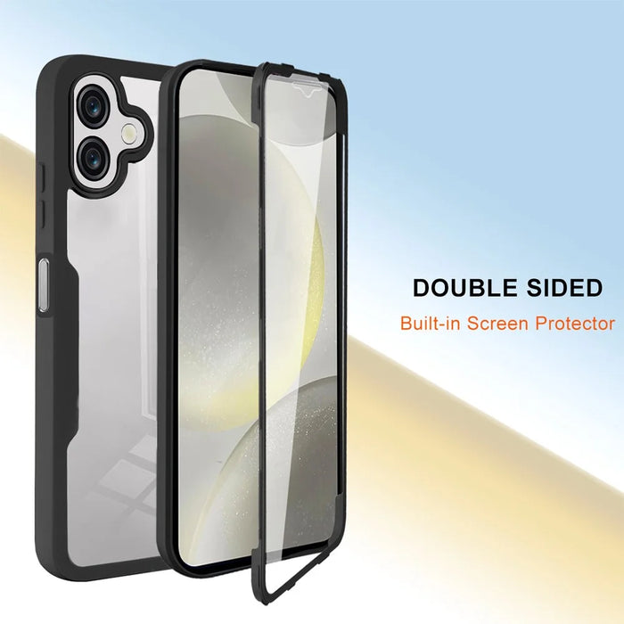 For Samsung Galaxy A05 4G Protective Case Acrylic+TPU Clear Phone Cover with PET Screen Protector - 6