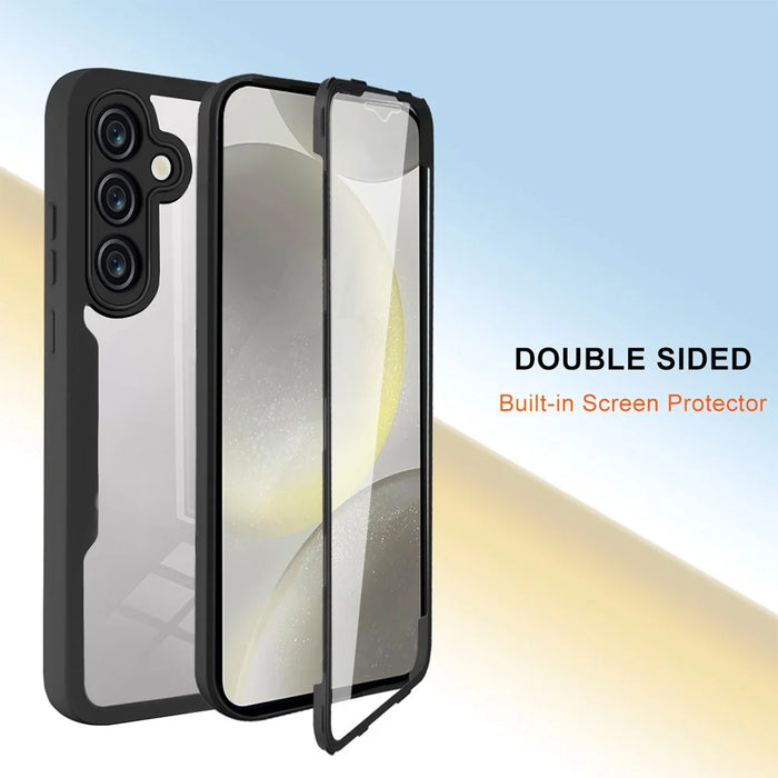 For Samsung Galaxy S25 / S24 Case Acrylic+TPU Clear Phone Cover with PET Screen Protector - 6