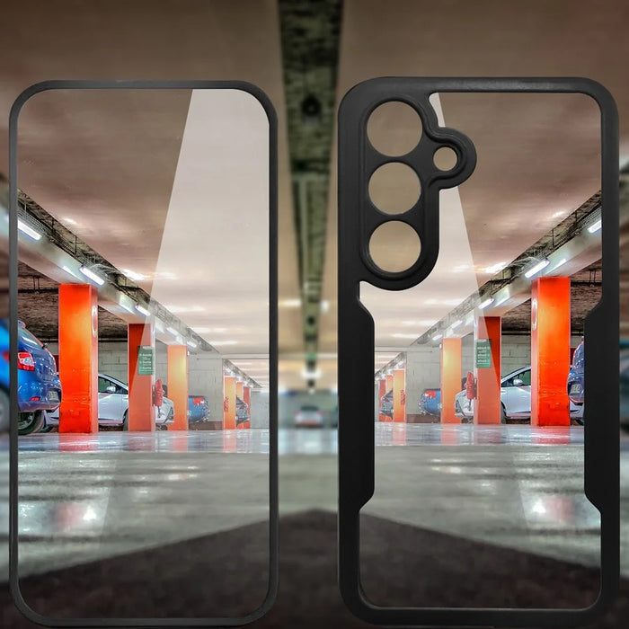 For Samsung Galaxy S25 / S24 Case Acrylic+TPU Clear Phone Cover with PET Screen Protector - 7