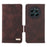 For Realme 12 4G / 12+ 5G Wallet Phone Case Hardware Decor PU Leather Folio Flip Cover - Coffee - 1