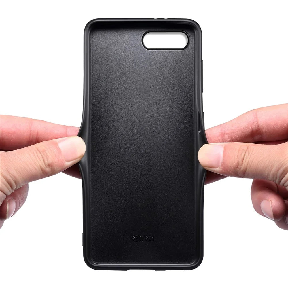 For iPhone 7 Plus / 8 Plus Case Calf Texture PU+PC+TPU Protective Phone Cover - Black - 3