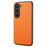 For Samsung Galaxy S23 Case Scratch-proof PU+TPU+PC Calf Texture Protective Cover - Orange - 1