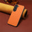For Samsung Galaxy S23 Case Scratch-proof PU+TPU+PC Calf Texture Protective Cover - Orange - 4