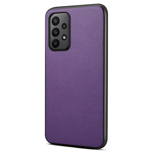 For Samsung Galaxy A23 4G / A23 5G (Global Version) Case PU Leather+PC+TPU Shock-Absorbent Mobile Phone Cover - Purple - 1