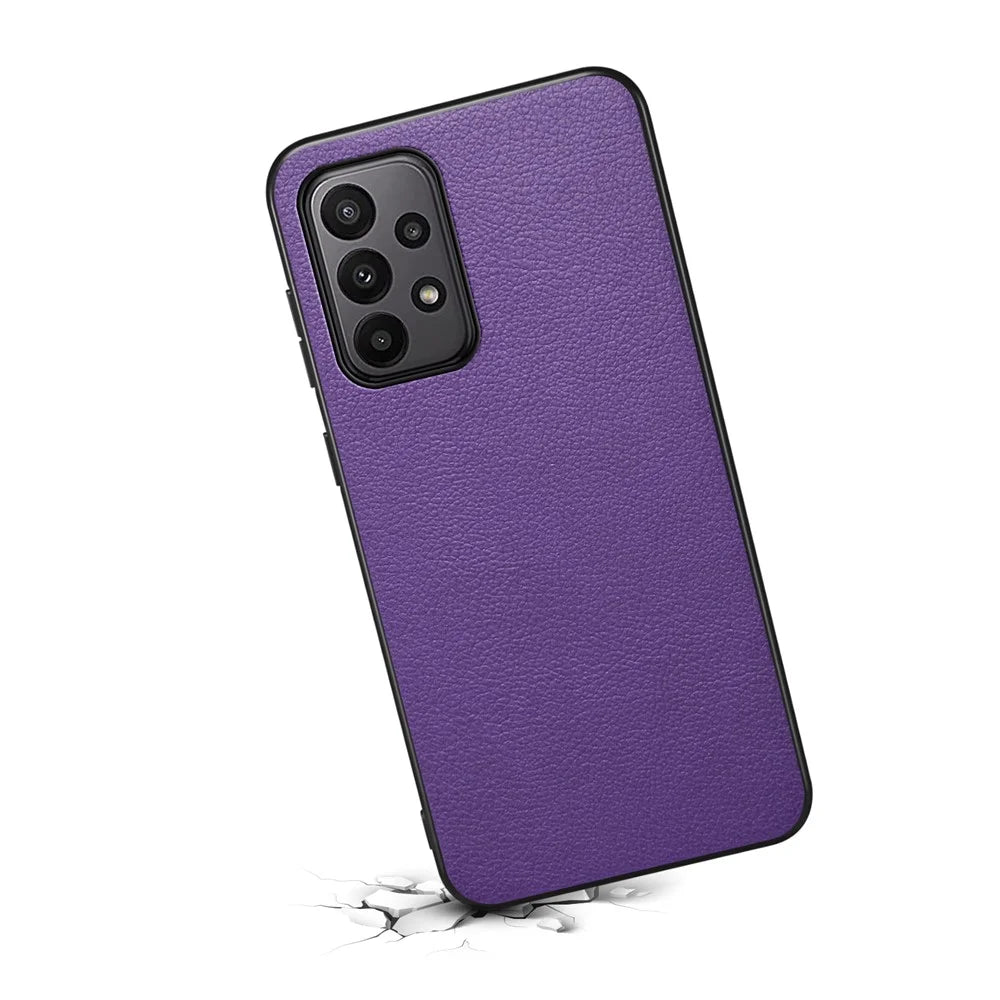 For Samsung Galaxy A23 4G / A23 5G (Global Version) Case PU Leather+PC+TPU Shock-Absorbent Mobile Phone Cover - Purple - 2