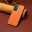 For Samsung Galaxy A35 5G Case Anti-Scratch Calf Texture Leather Phone Back Cover - Orange - 4
