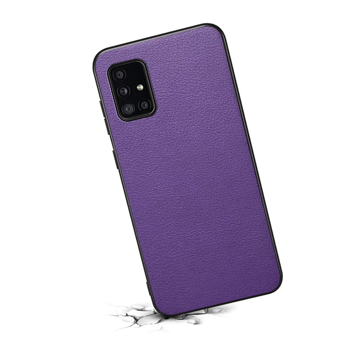 For Samsung Galaxy A51 4G SM-A515 Case PU Leather+PC+TPU Slim-Fit Phone Shell - Purple - 2