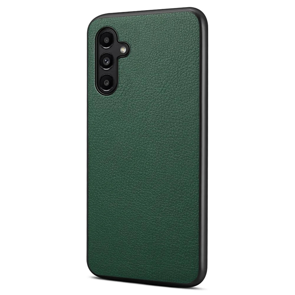 For Samsung Galaxy A14 5G / 4G Case PU Leather Ultra-thin Shockproof Back Cover - Green - 1