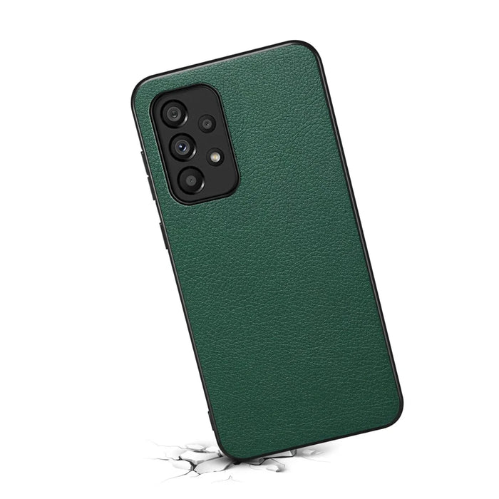 For Samsung Galaxy A53 5G Case PU Leather Calf Texture Protection Shell Back Cover - Green - 2