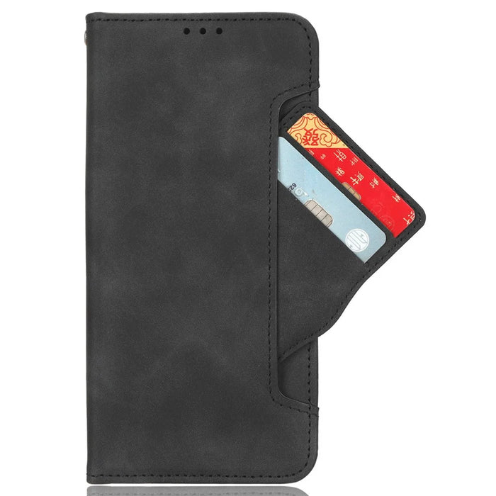 For TECNO Spark 20 Pro+ KJ7 Case Multiple Card Slots PU Leather Stand Phone Cover - Black - 2