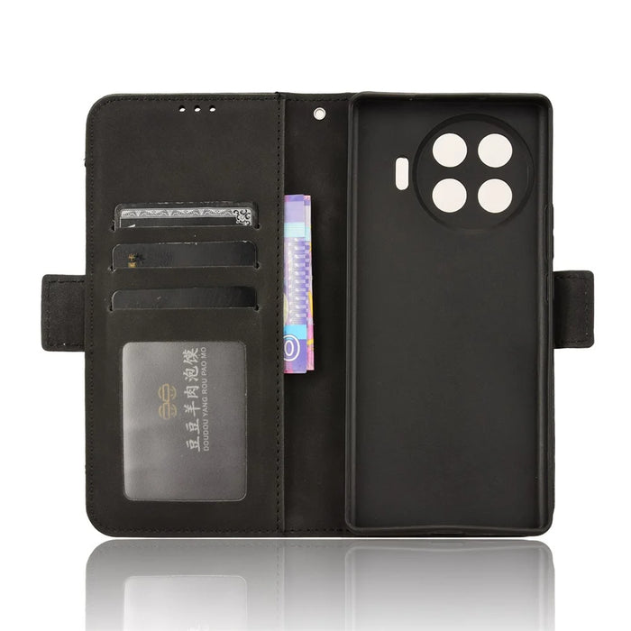 For TECNO Spark 20 Pro+ KJ7 Case Multiple Card Slots PU Leather Stand Phone Cover - Black - 5