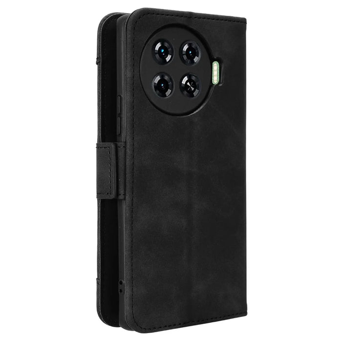 For TECNO Spark 20 Pro+ KJ7 Case Multiple Card Slots PU Leather Stand Phone Cover - Black - 7