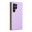 For Samsung Galaxy S24 Ultra Suction Cup PU Leather Phone Case Stand Wallet Phone Cover Shoulder Bag - Purple - 4