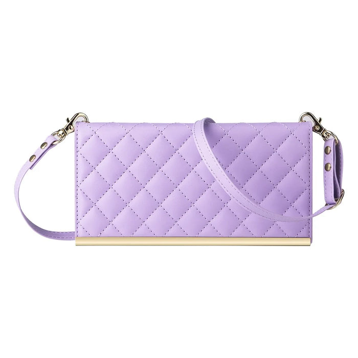 For Samsung Galaxy S24 Ultra Suction Cup PU Leather Phone Case Stand Wallet Phone Cover Shoulder Bag - Purple - 7