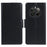 HANMAN Mill Series Phone Cover for Realme 12 4G / 12+ 5G Case PU Leather Wallet Phone Shell - Black - 1