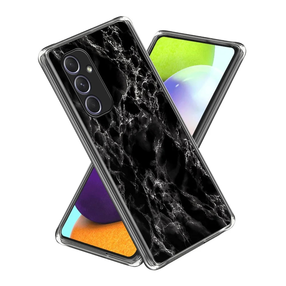 For Samsung Galaxy A54 5G Case Pattern Printed Soft Slim Shockproof TPU Phone Cover - Marble Texture - 1