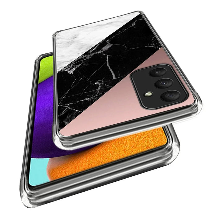 For Samsung Galaxy A55 5G Case TPU Protective Pattern Design Flexible Phone Cover - Three-Color Marble Texture - 2