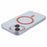 For iPhone 13 Magnetic Phone Case Thickened Hard PC Cover with Metal Buttons - Orange - 6