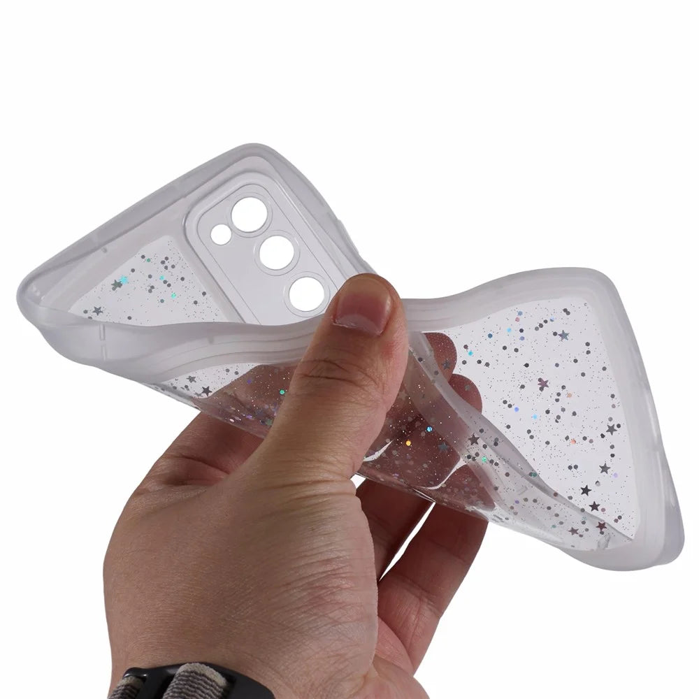 JTW Series for Samsung Galaxy S20 FE / S20 FE 5G / S20 FE 2022 / S20 Lite Case Glitter Stars TPU Cover - Transparent White - 6