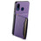 For Samsung Galaxy A20 / A30 Kickstand Case TPU+PC+PU Phone Cover with Card Slots - Purple - 2