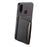 For Samsung Galaxy A20s Phone Case Card Slots Kickstand Phone Cover Calf Texture - Black - 2