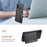 For Samsung Galaxy A20s Phone Case Card Slots Kickstand Phone Cover Calf Texture - Black - 5