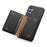 For Samsung Galaxy A54 5G Shockproof Case Card Slots TPU+PC+PU Kickstand Phone Cover - Black - 4