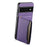 Kickstand Case for Google Pixel 6 Pro 5G Card Slots TPU+PC+PU Phone Cover - Purple - 2