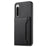 For Sony Xperia 10 V Case Kickstand Calf Texture Phone Back Protector - Black - 1