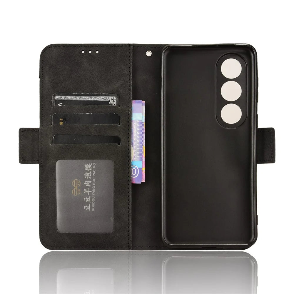 For OnePlus Ace 3V 5G Case Multiple Card Slots Magnetic Closure Leather Phone Cover - Black - 5