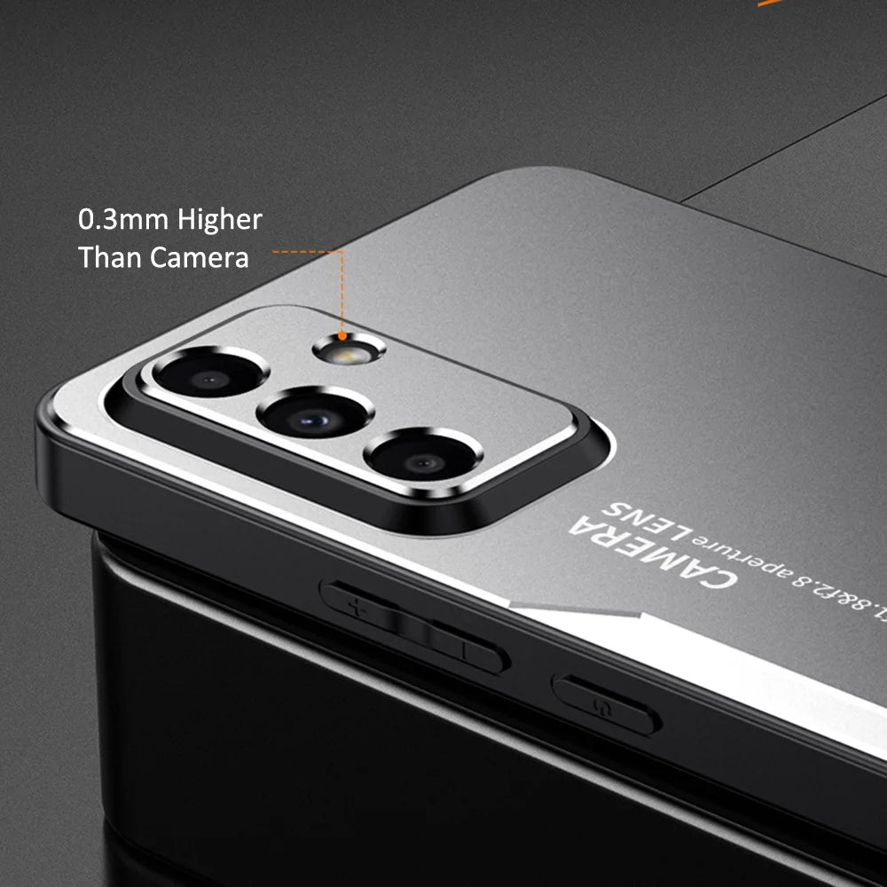 For Samsung Galaxy A55 5G Case Aluminum Alloy+TPU+PC Protective Phone Cover - Silver - 4