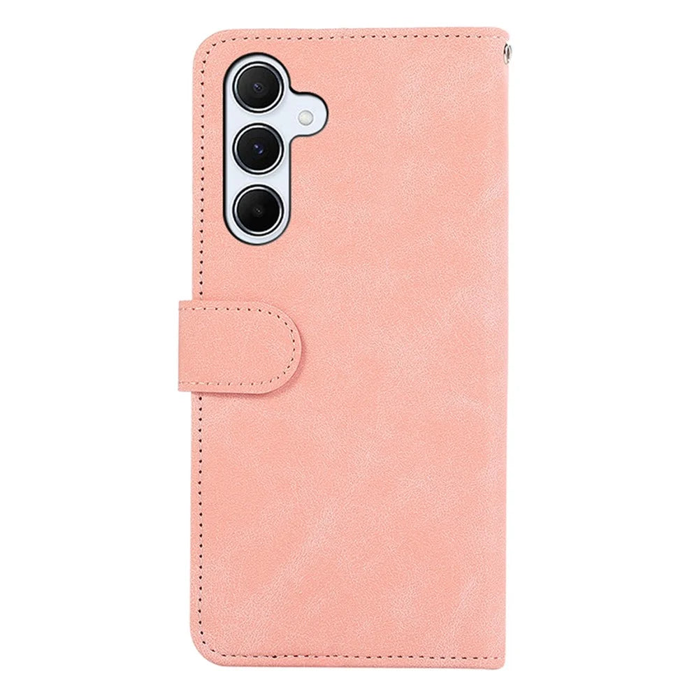 ABEEL For Samsung Galaxy A34 5G Wallet Case RFID Blocking Leather Phone Cover - Pink - 6