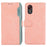 ABEEL For Samsung Galaxy Xcover7 Case Splicing Color Leather Cover RFID Blocking Wallet - Pink - 1