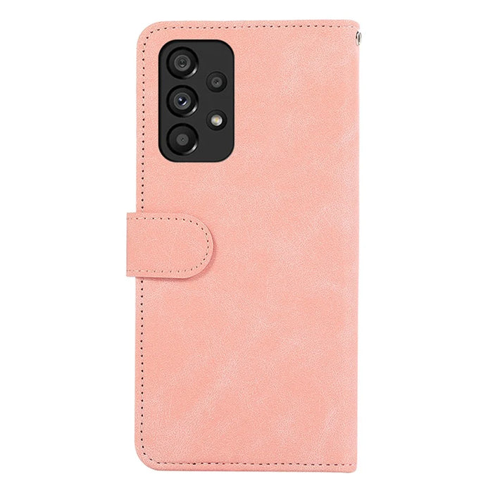 ABEEL For Samsung Galaxy A33 5G Wallet Case Color Matching RFID Blocking Leather Phone Cover - Pink - 6