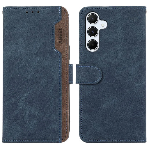 ABEEL For Samsung Galaxy A55 5G Case RFID Blocking Wallet PU Leather Stand Cover - Blue - 1