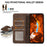 ABEEL For 	Samsung Galaxy S21+ 5G Cell Phone Cases RFID Blocking Stand Cover - Brown - 4
