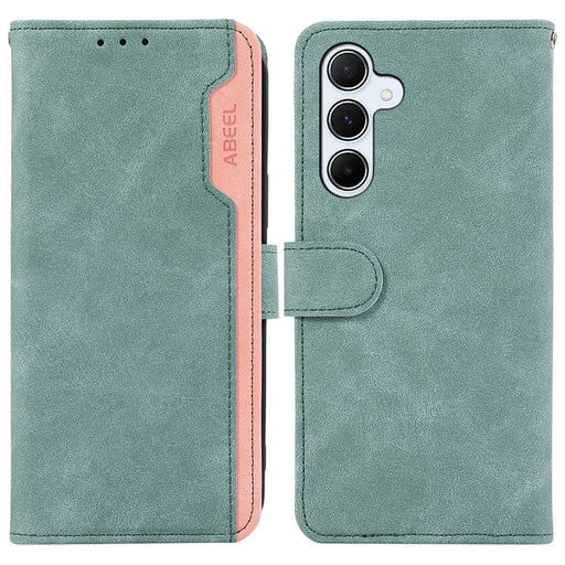 ABEEL For Samsung Galaxy A14 5G / 4G PU Leather Phone Cover RFID Blocking Stand Phone Protective Shell - Baby Blue - 1