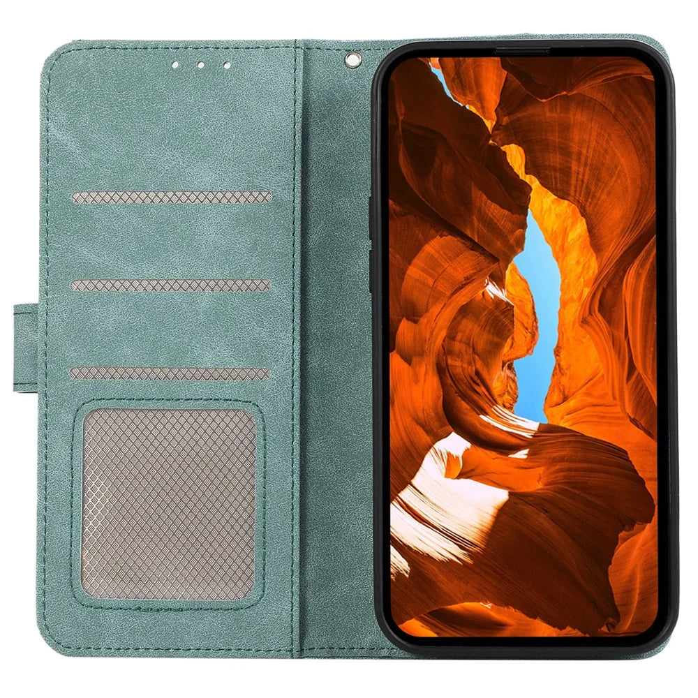 ABEEL For Samsung Galaxy A14 5G / 4G PU Leather Phone Cover RFID Blocking Stand Phone Protective Shell - Baby Blue - 2
