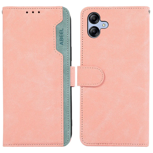 ABEEL For 	Samsung Galaxy A05 4G Wallet Case PU Leather RFID Blocking Phone Guard Cover - Pink - 1