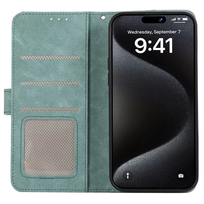 ABEEL For iPhone 15 Pro Cell Phone Cases RFID Blocking Wallet Shell - Baby Blue - 2
