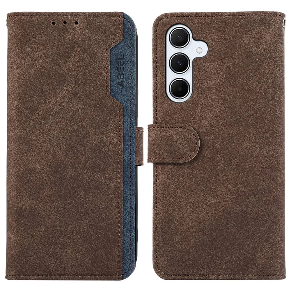 ABEEL For Samsung Galaxy A15 5G Shockproof Phone Case PU Leather RFID Blocking Wallet Cover - Brown - 1